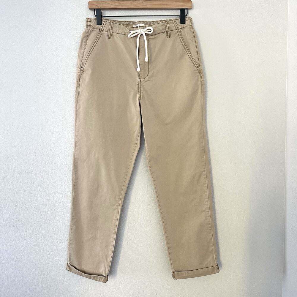 Kensie Jeans Khaki The Girlfriend Pants 8 29 Drawstring rolled hem Utility Cargo